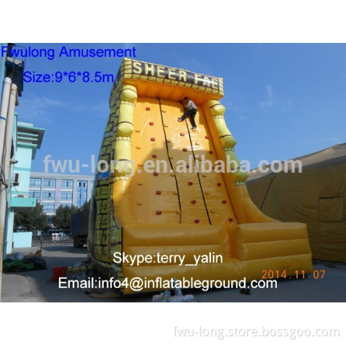 Double sided inflatable climbing wall for sale